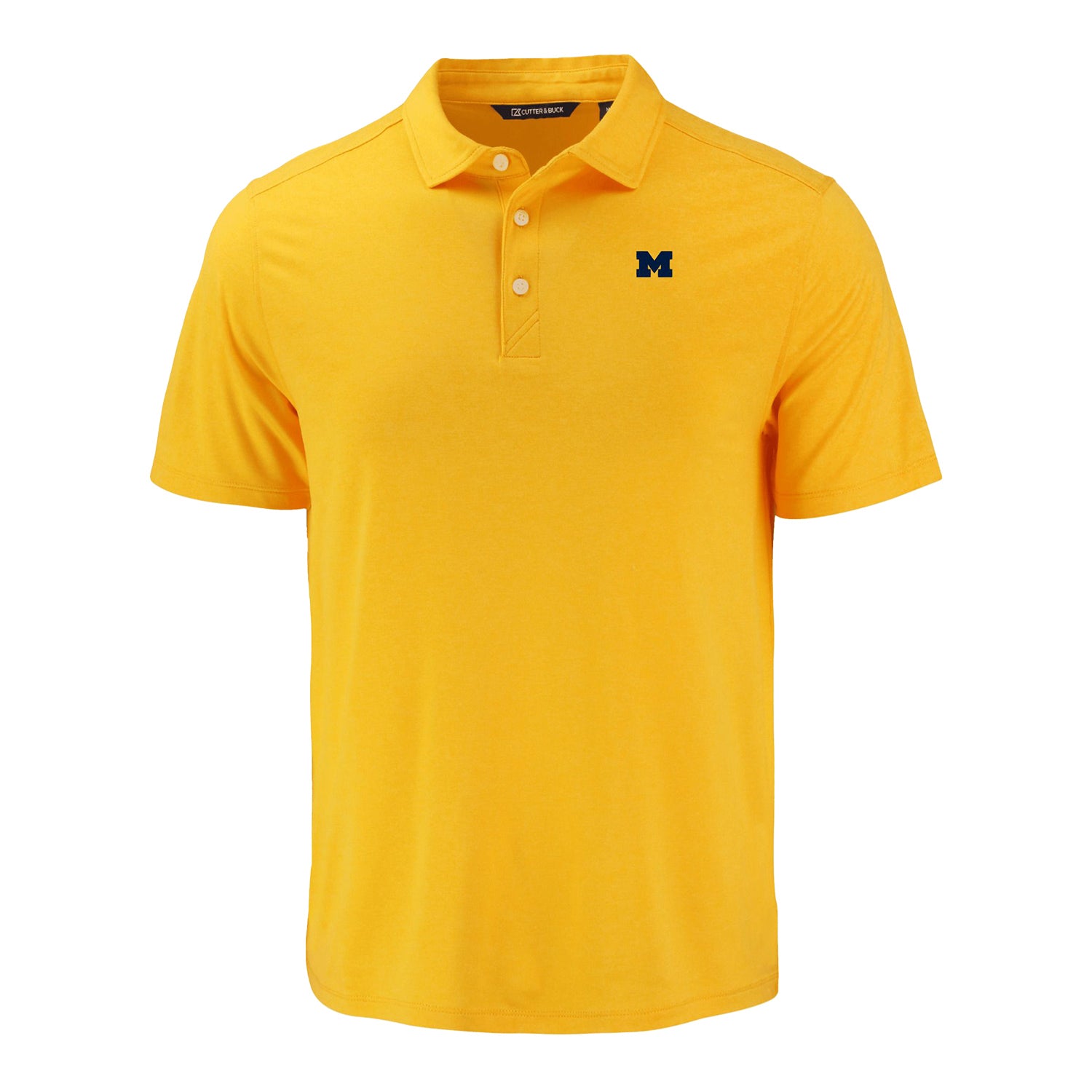 Michigan Wolverines Cutter & Buck Coastline Comfort Maize Polo - Front View