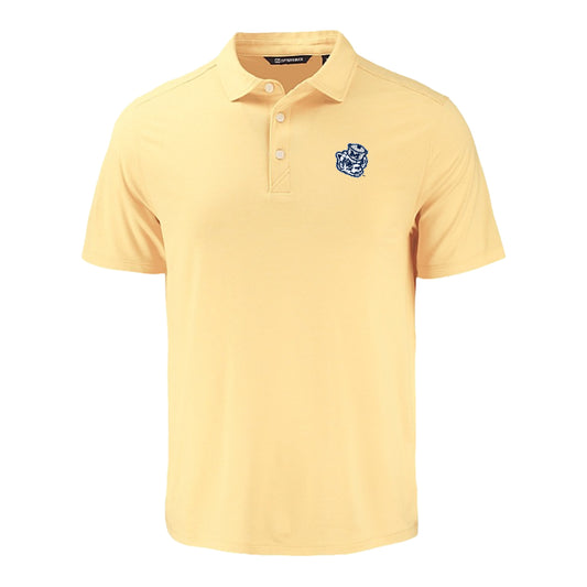 Michigan Wolverines Vault Coastline Epic Comfort Eco Desert Polo In Yellow - Front View 