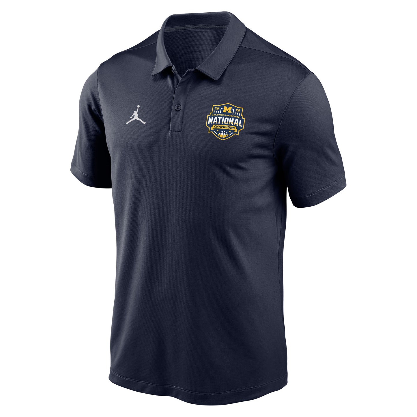 Michigan Wolverines Men's Basketball National Champions Logo Polo