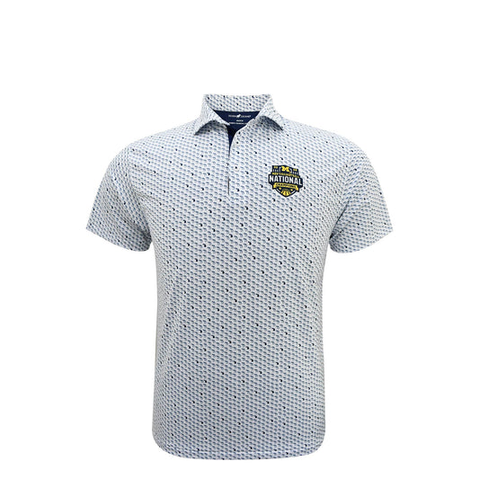 Michigan Wolverines Men's Basketball National Champions State Outline Polo