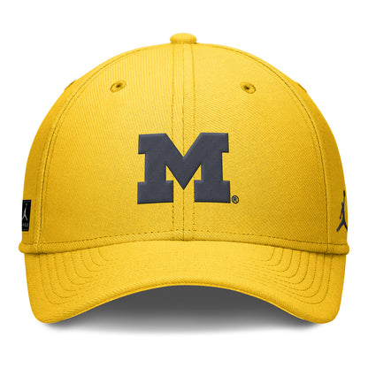 Jordan Brand x University of Michigan Swoosh Flex Hat Yellow - Front View