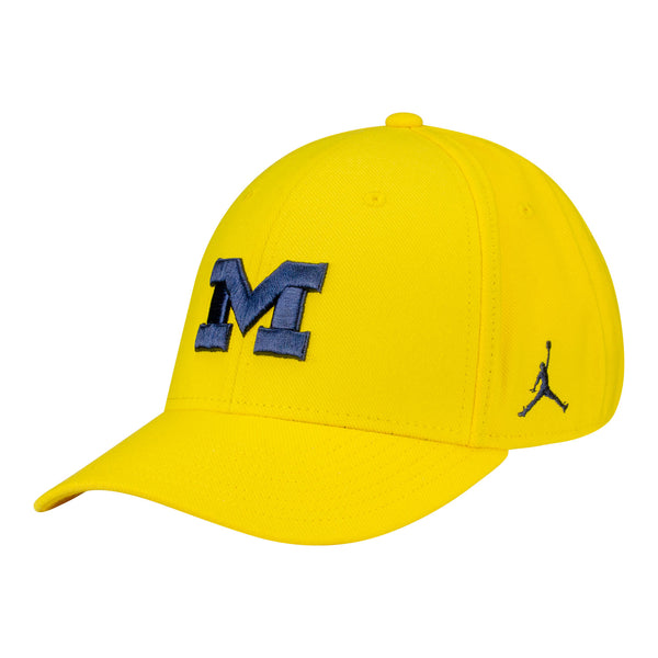 Jordan Michigan Wolverines キャップ L/XL Michigan Wolverines Jordan Brand 'Block M' Flex Navy Hat – The M