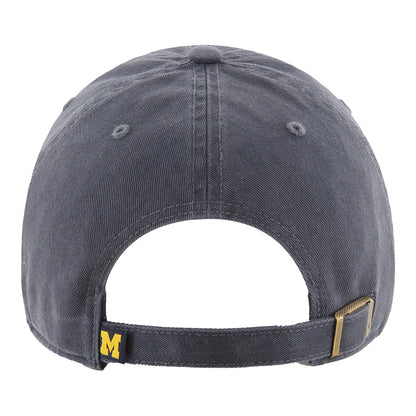 Michighan Wolverines 47 Brand Clean Up Navy Adjustable Hat - Back View