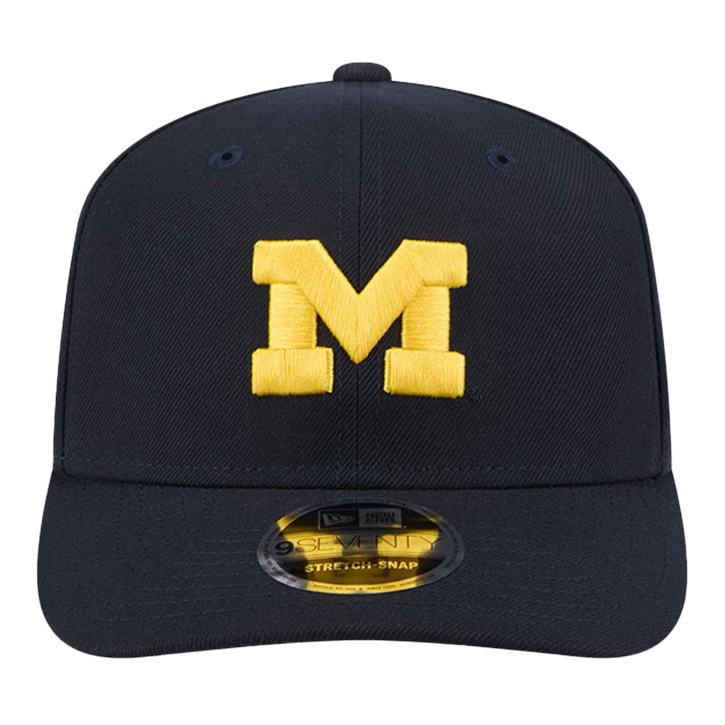 Michigan Wolverines New Era Navy Adjustable Hat - Front View