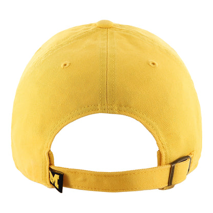 Michigan Wolverines 47 Brand Clean Up Yellow Adjustable Hat - Back View