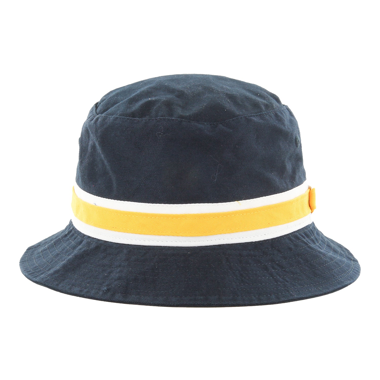 Michigan Wolverines 47 Brand Striped Navy Bucket Hat - Back View