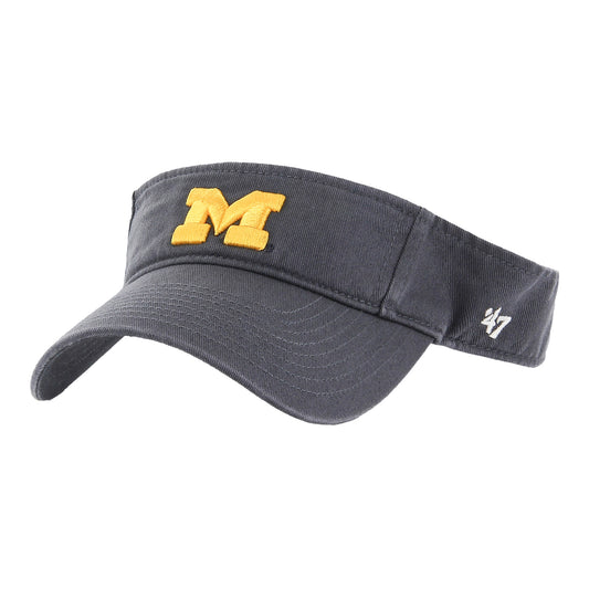 Michigan Wolverines 47 Brand Clean Up Navy Visor  - Left Angled View