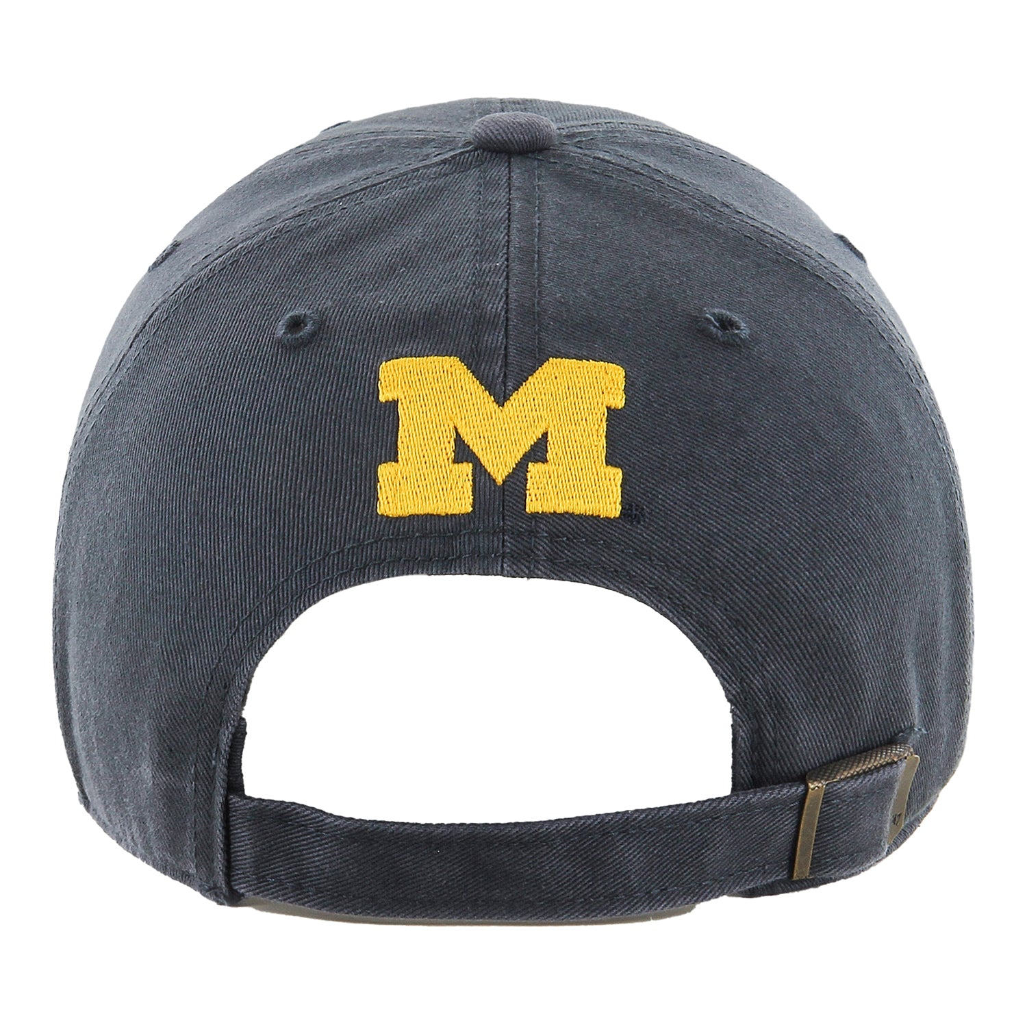 Michigan Wolverines 47 Brand Clean Up Arched Hail Navy Adjustable Hat - Back View