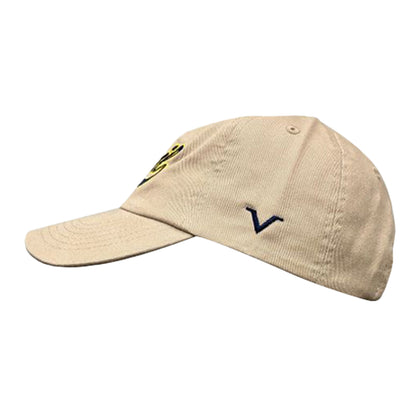 Michigan Wolverines Valiant Hail Tan Adjustable Hat - Left View