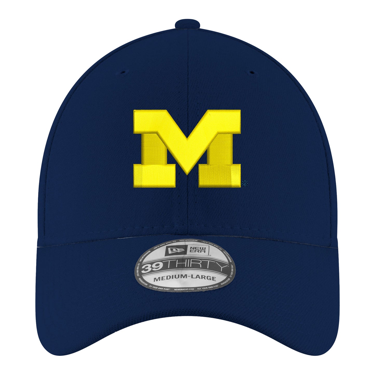 Michigan Wolverines Primary Logo Flex Navy Hat - Front View