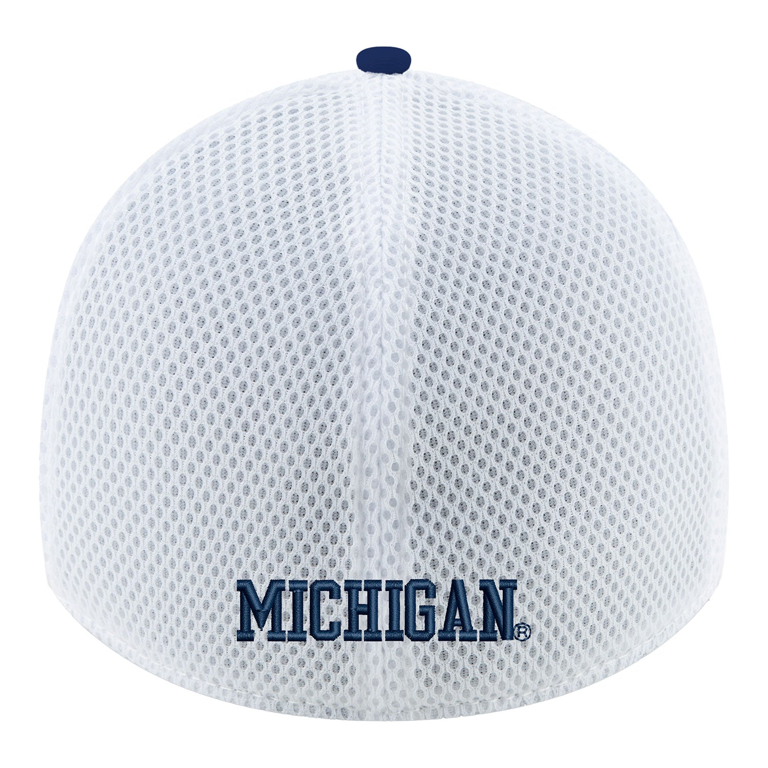 Michigan Wolverines Primary Logo Flex Navy Hat - Back View