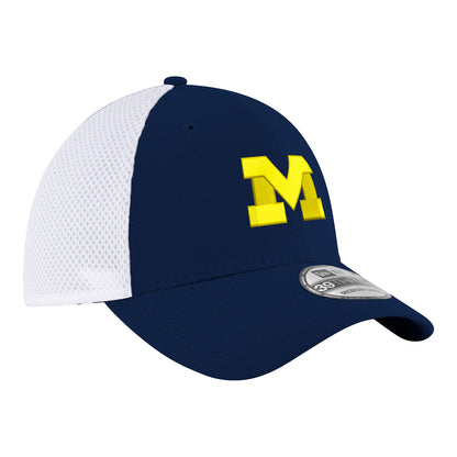 Michigan Wolverines Primary Logo Flex Navy Hat - Right Angled View