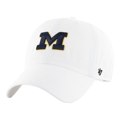 47 Brand Adjustable Relaxed Fit Michigan Wolverines Primary Logo Clean Up Hat - Front View