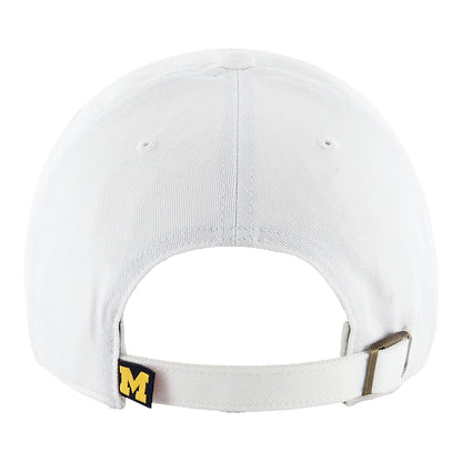 47 Brand Adjustable Relaxed Fit Michigan Wolverines Primary Logo Clean Up Hat - Back View