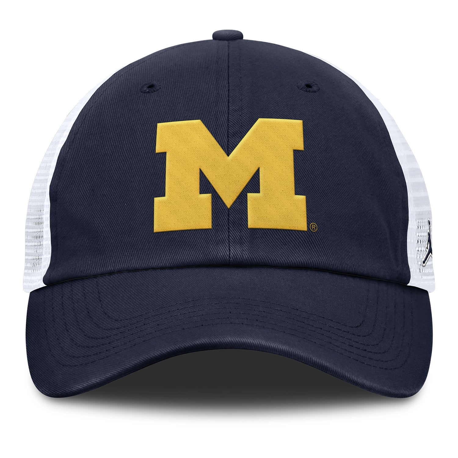 Michigan Wolverines Nike Primary Trucker Adjustable Navy Hat - Front View