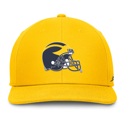 Michigan Wolverines Jordan Helmet Maize Flex Hat- Front View