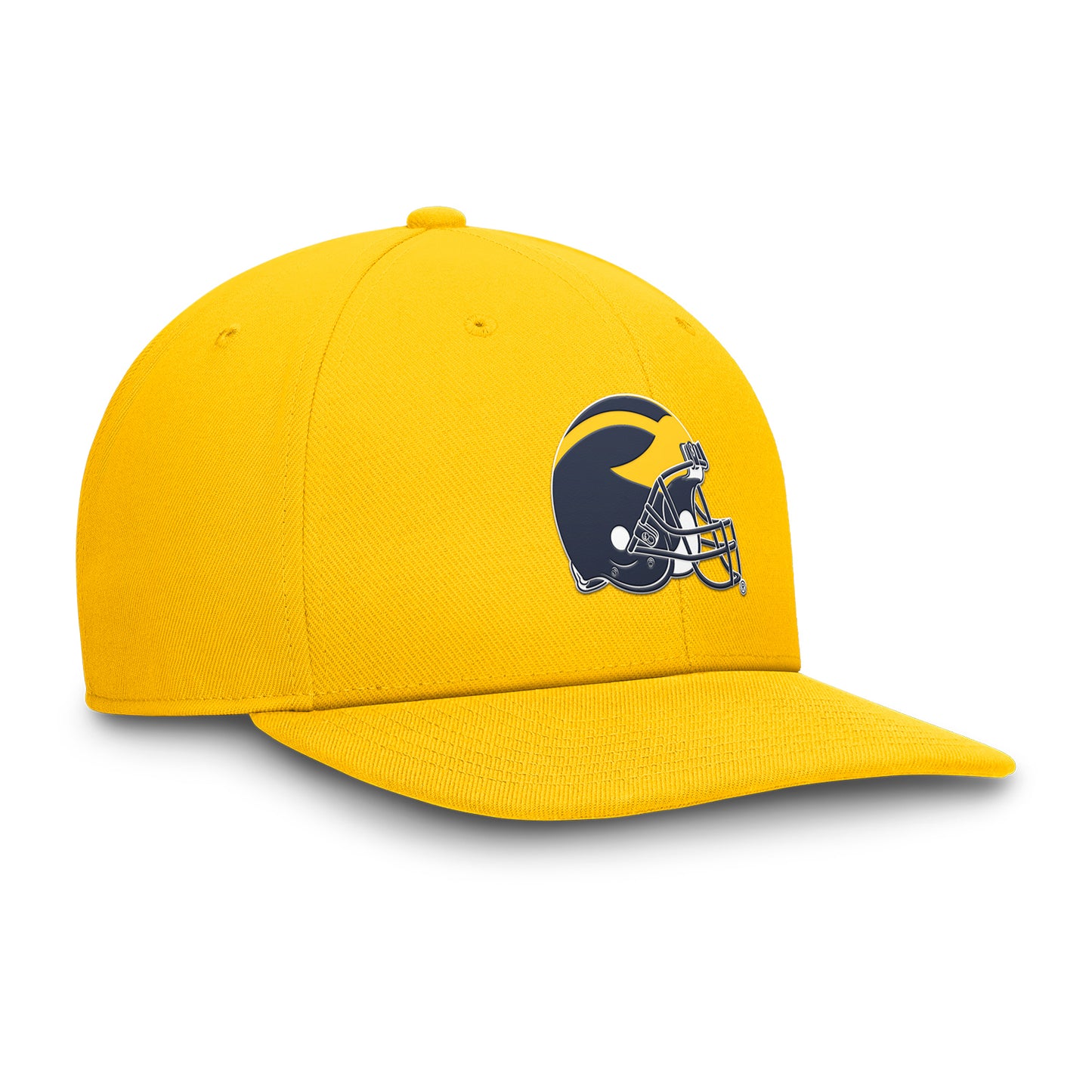 Michigan Wolverines Jordan Helmet Maize Flex Hat - Right Angled View