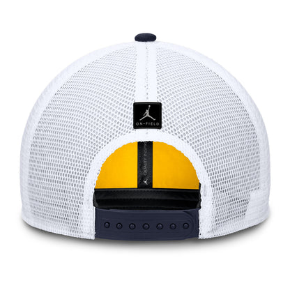 Michigan Wolverines Jordan Trucker Adjustable Yellow Hat - Back View