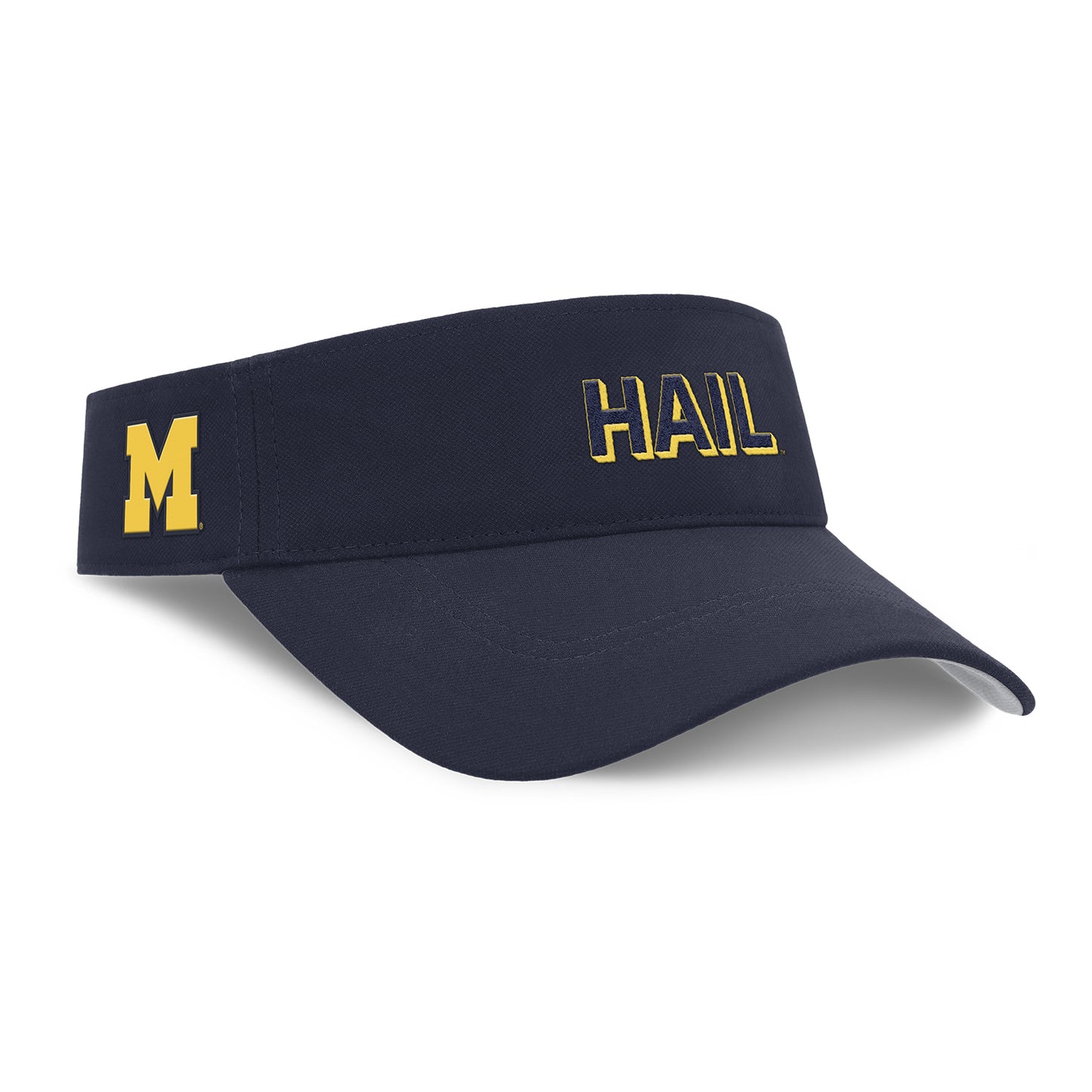 Michigan Wolverines Jordan Ace Practice Navy Visor - Front Right View