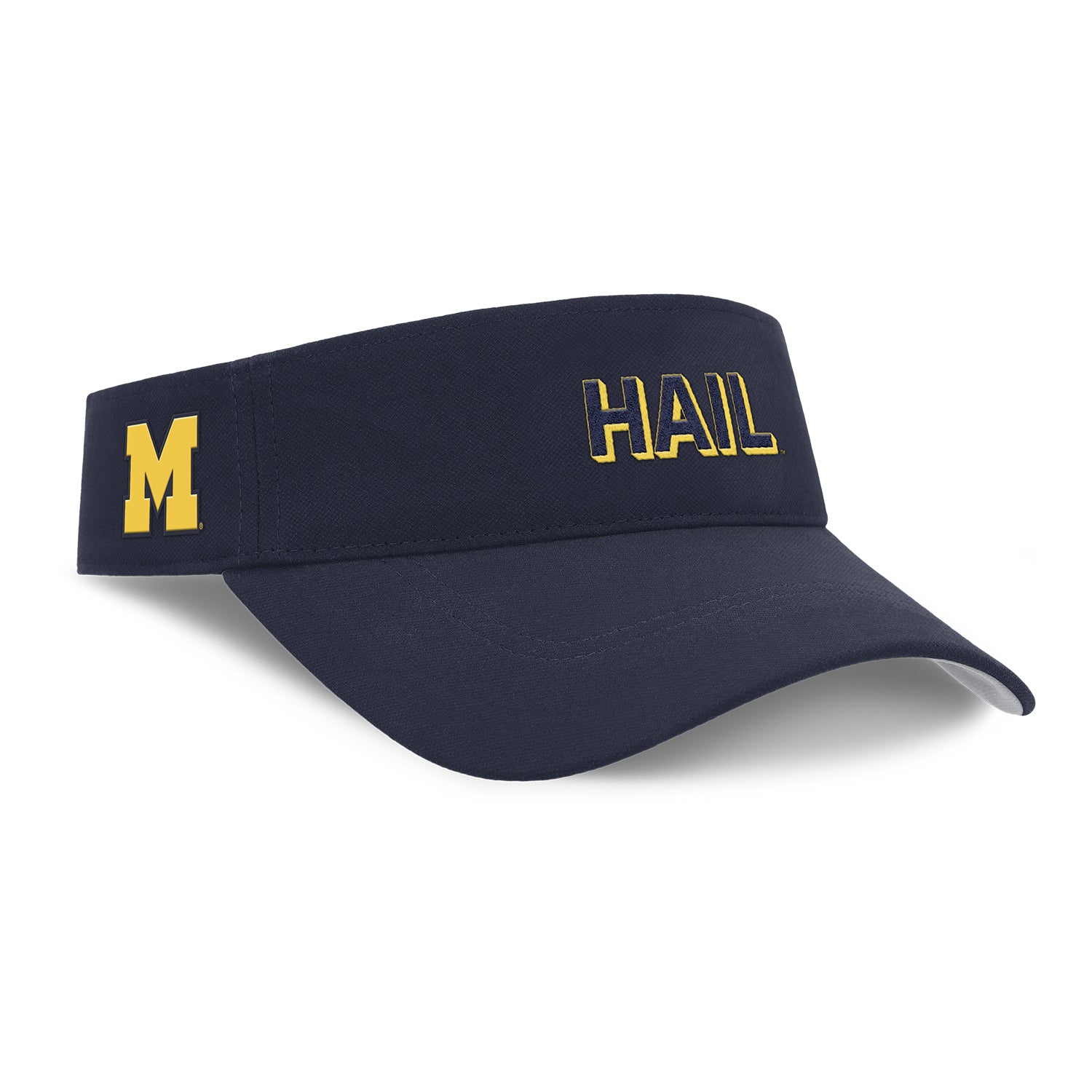 Michigan Wolverines Jordan Ace Practice Navy Visor - Front Right View