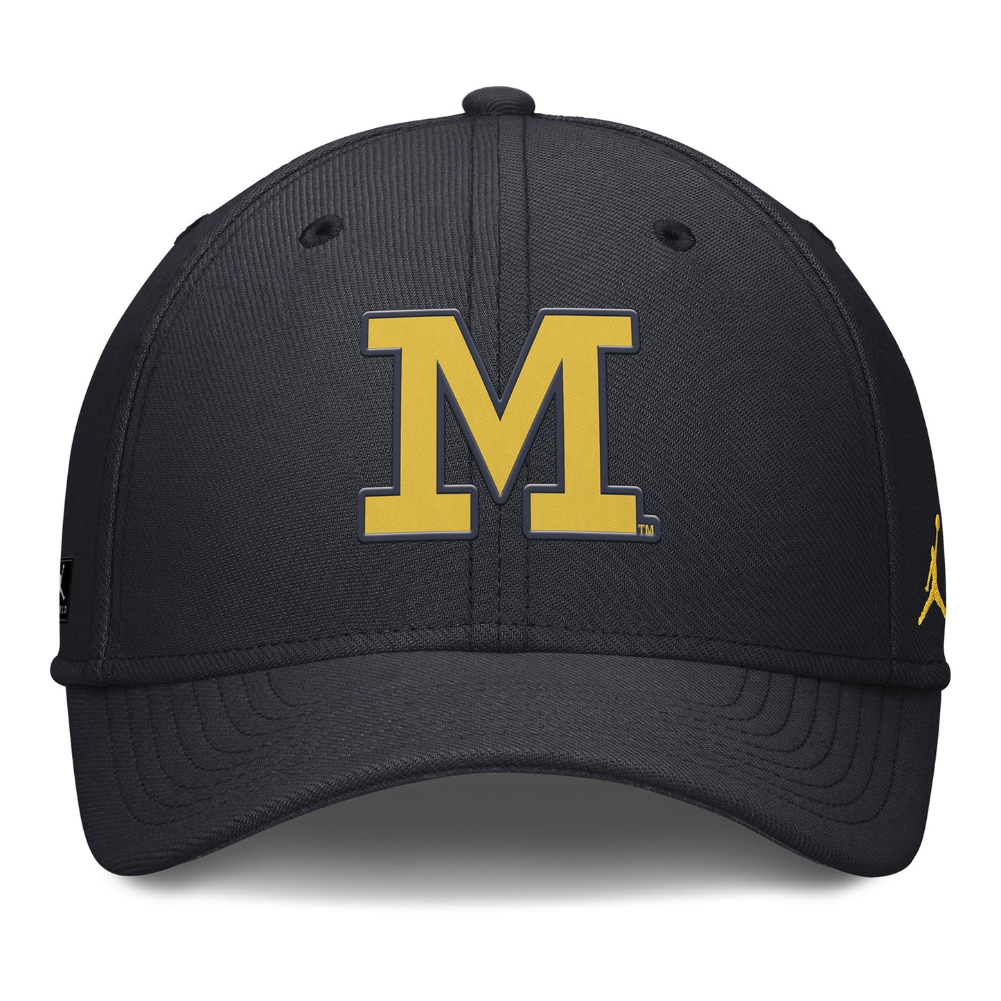 Michigan Wolverines Jordan Practice Flex Black Hat - Front View