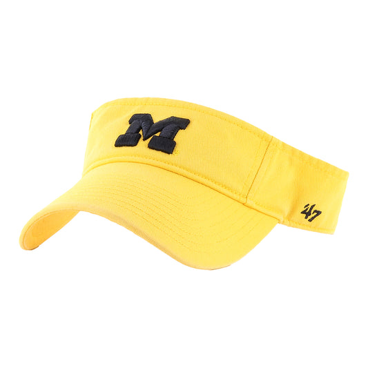 Michigan Wolverines 47 Brand Clean Up Yellow Visor - Front View