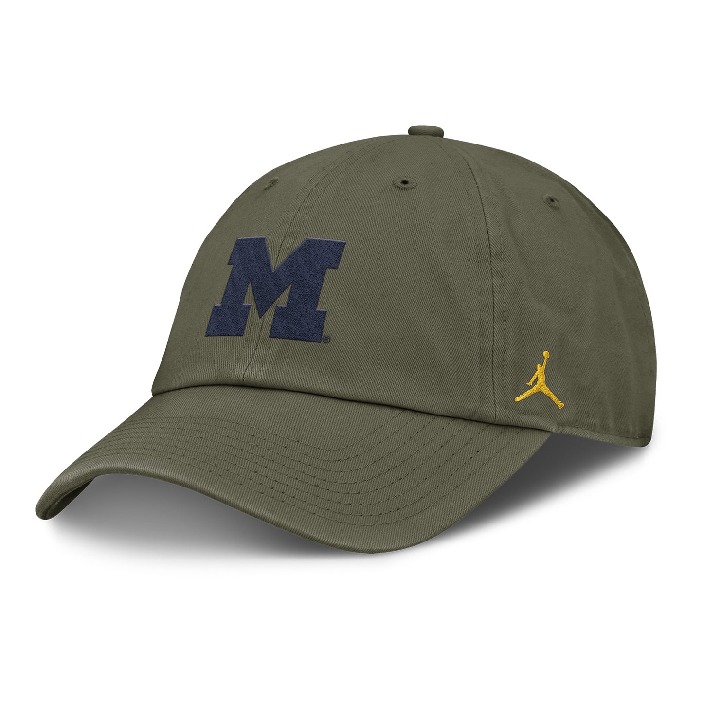 Michigan Wolverines Jordan Military DRI-FIT Club Unstructured Adjustable Hat - Left Angled View