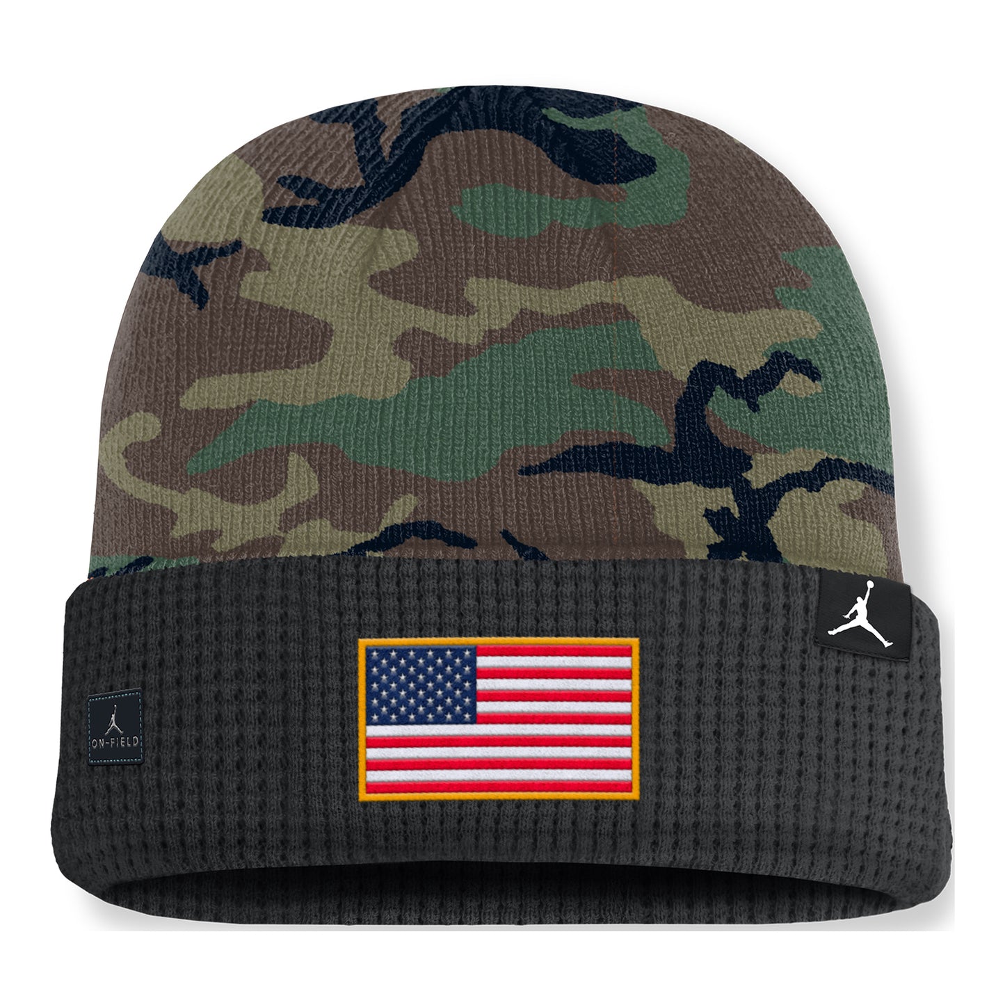 Michigan Wolverines Jordan Military Terra Beanie - Back View