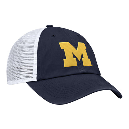 Michigan Wolverines Jordan Brand 'Block M' Flex Navy Hat - Right Angled View