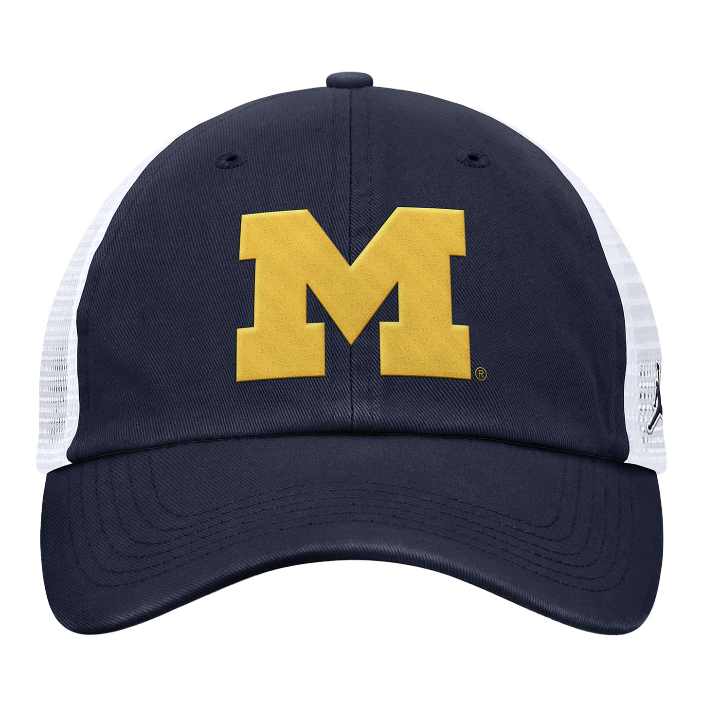 Michigan Wolverines Jordan Brand 'Block M' Flex Navy Hat - Front View