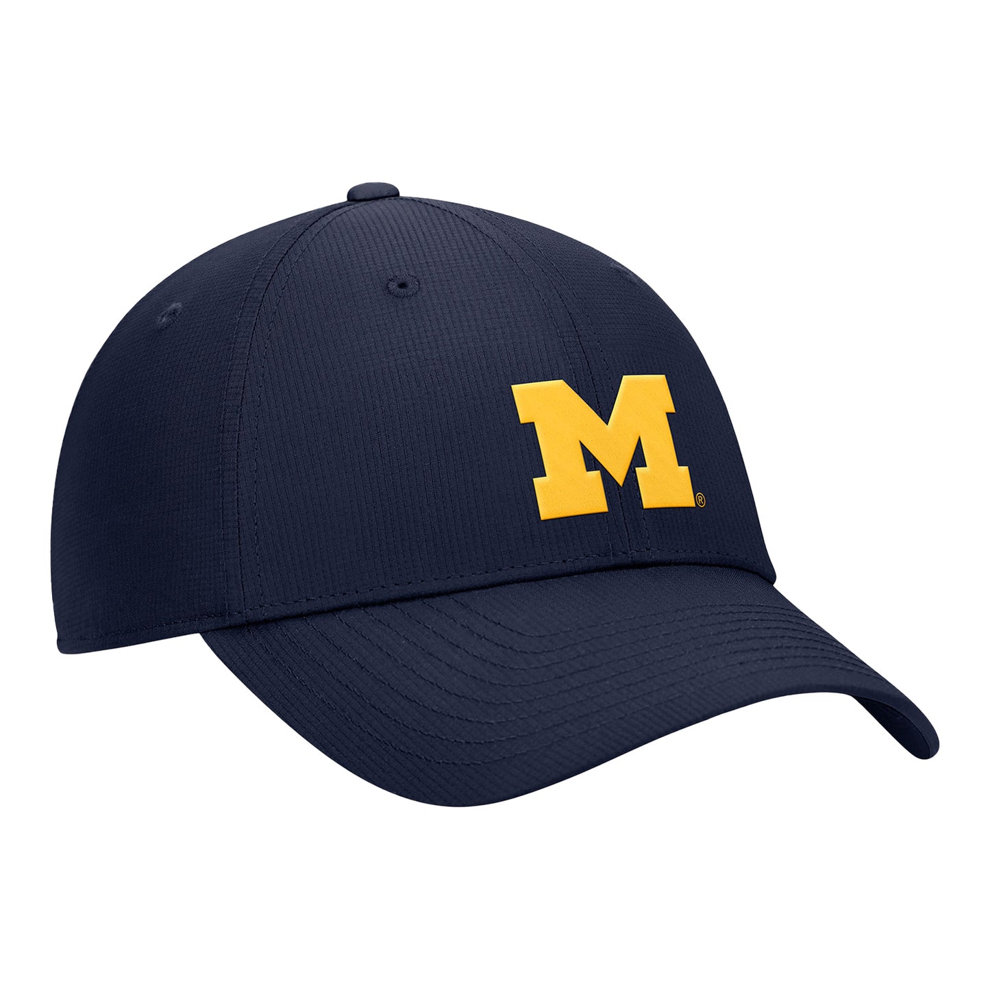 Michigan Wolverines Jordan Brand 'Block M' Adjustable Navy Hat - Right Angled View