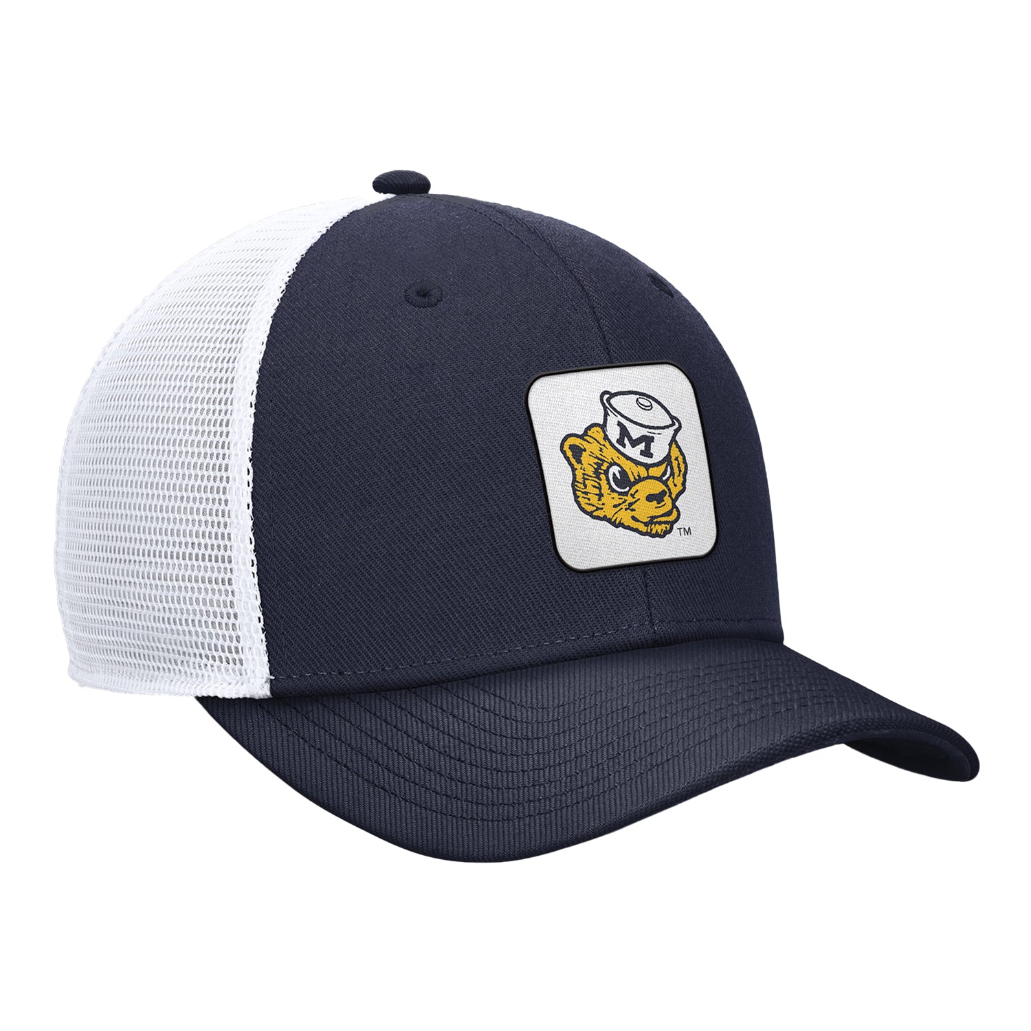 Michigan Wolverines Nike Mascot Adjustable Trucker Hat - Side View