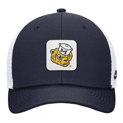 Michigan Wolverines Nike Mascot Adjustable Trucker Hat - Front View