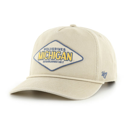 Michigan Wolverines 47 Brand Tan Snapback Hitch Hat