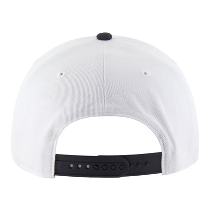 Michigan Wolverines 47 Brand White Snapback Hitch Football Helmet Hat - Back View