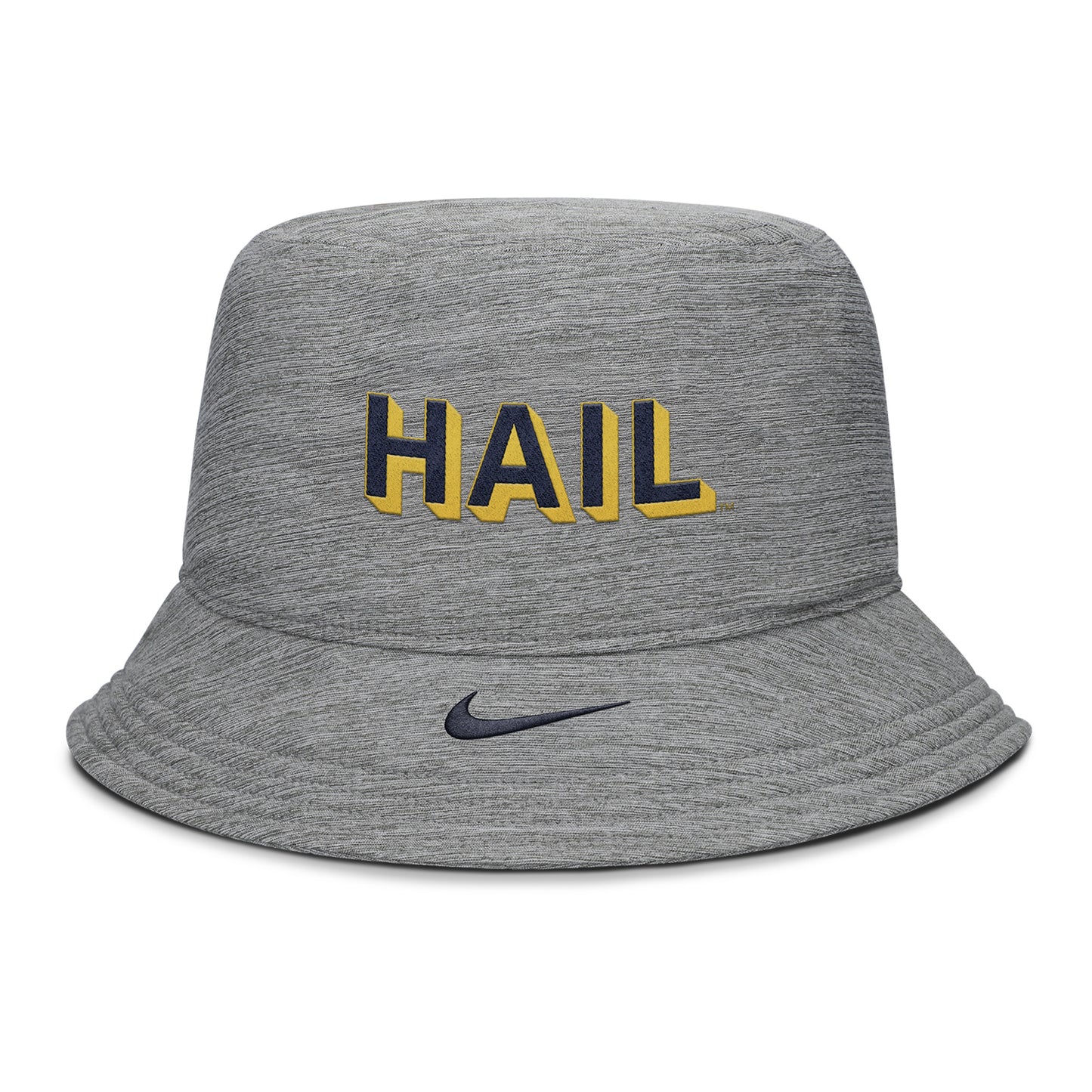 Michigan Wolverines Nike Jordan Grey Apex Bucket Hat - Front View