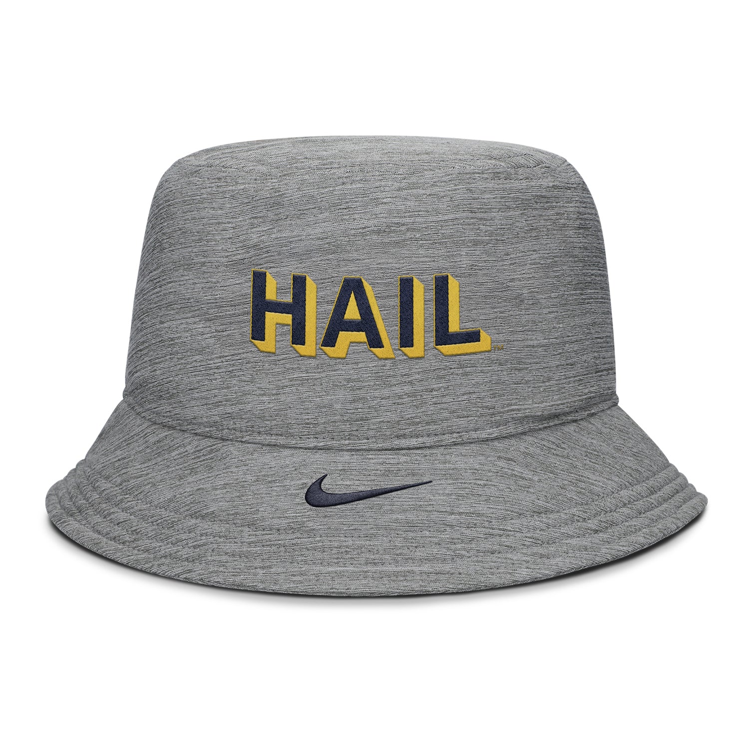 Michigan Wolverines Nike Jordan Grey Apex Bucket Hat - Front View
