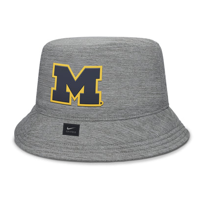 Michigan Wolverines Nike Jordan Grey Apex Bucket Hat - Back View