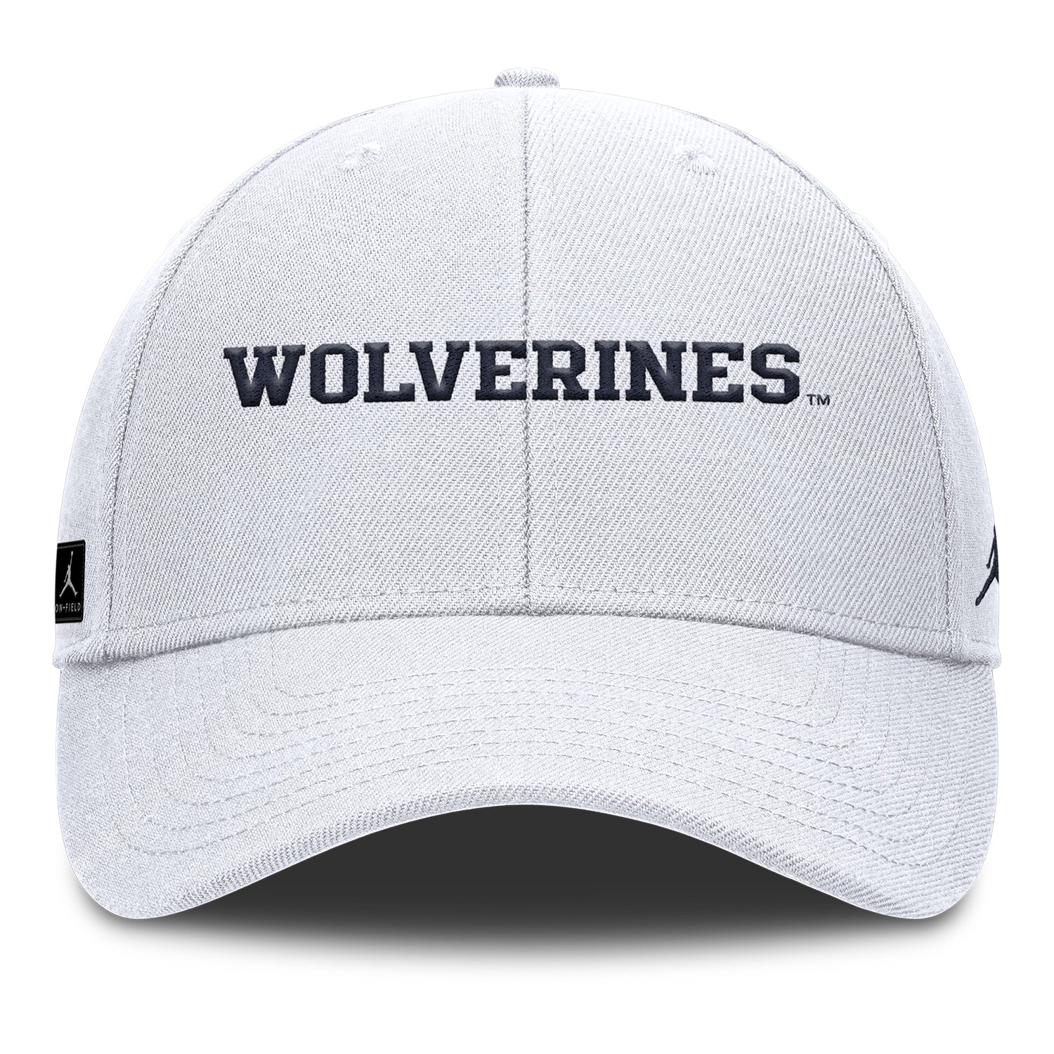 Michigan Wolverines Nike Jordan White Rise Adjustable Gameday Hat - Front View