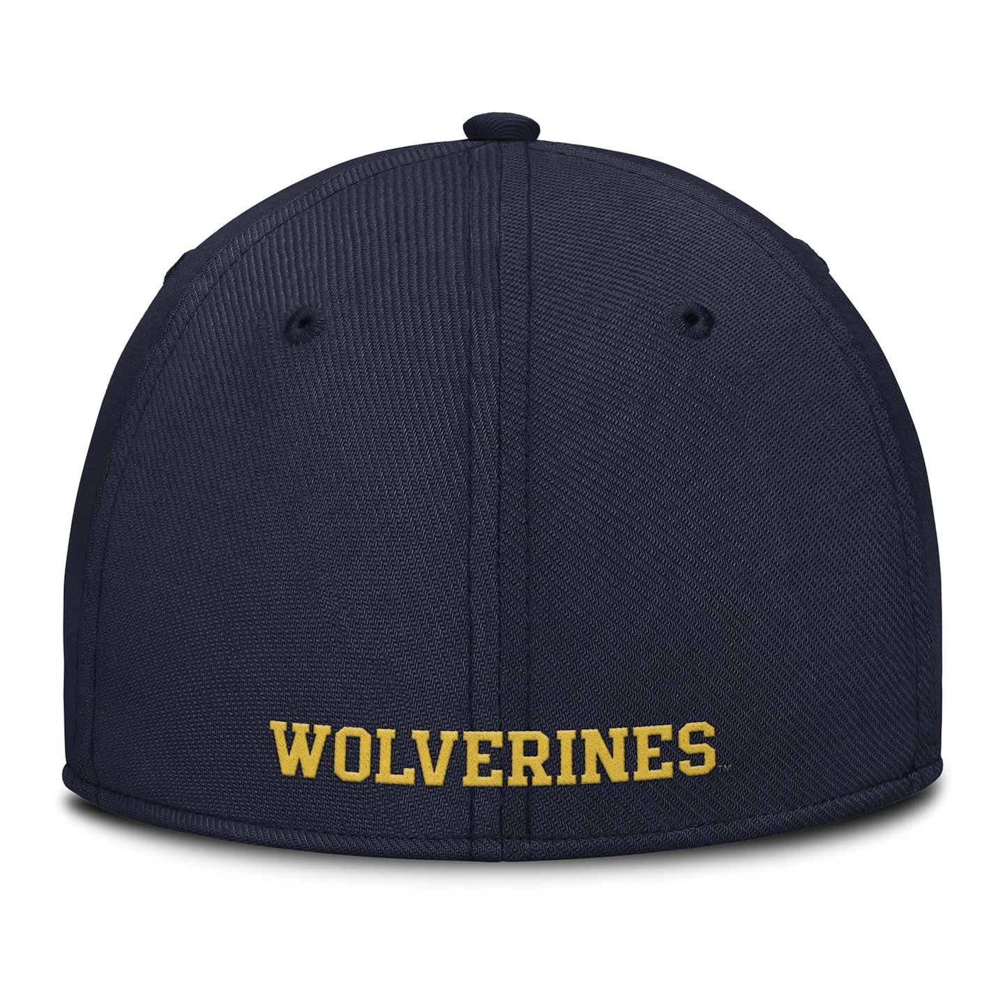 Michigan Wolverines Nike Jordan Navy FlexFit Rise Adjustable Gameday Hat - Back View