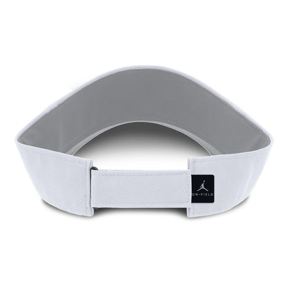 Michigan Wolverines Nike Jordan White Ace Visor - Back View