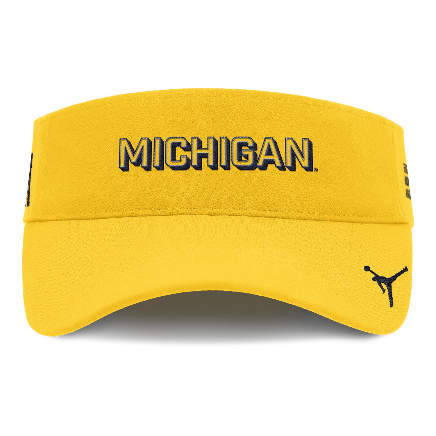 Michigan Wolverines Nike Jordan Yellow Ace Visor - Front View