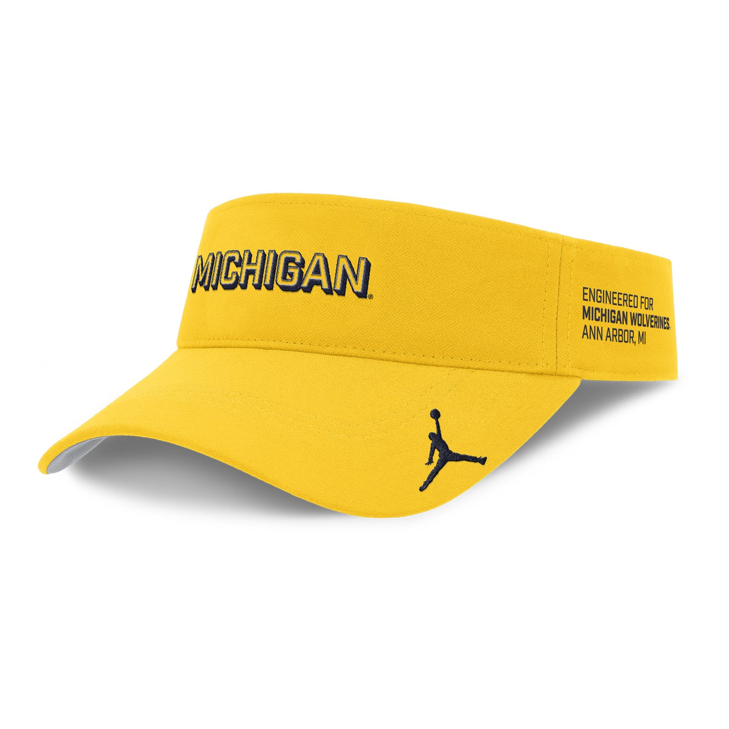 Michigan Wolverines Nike Jordan Yellow Ace Visor - Front Left View