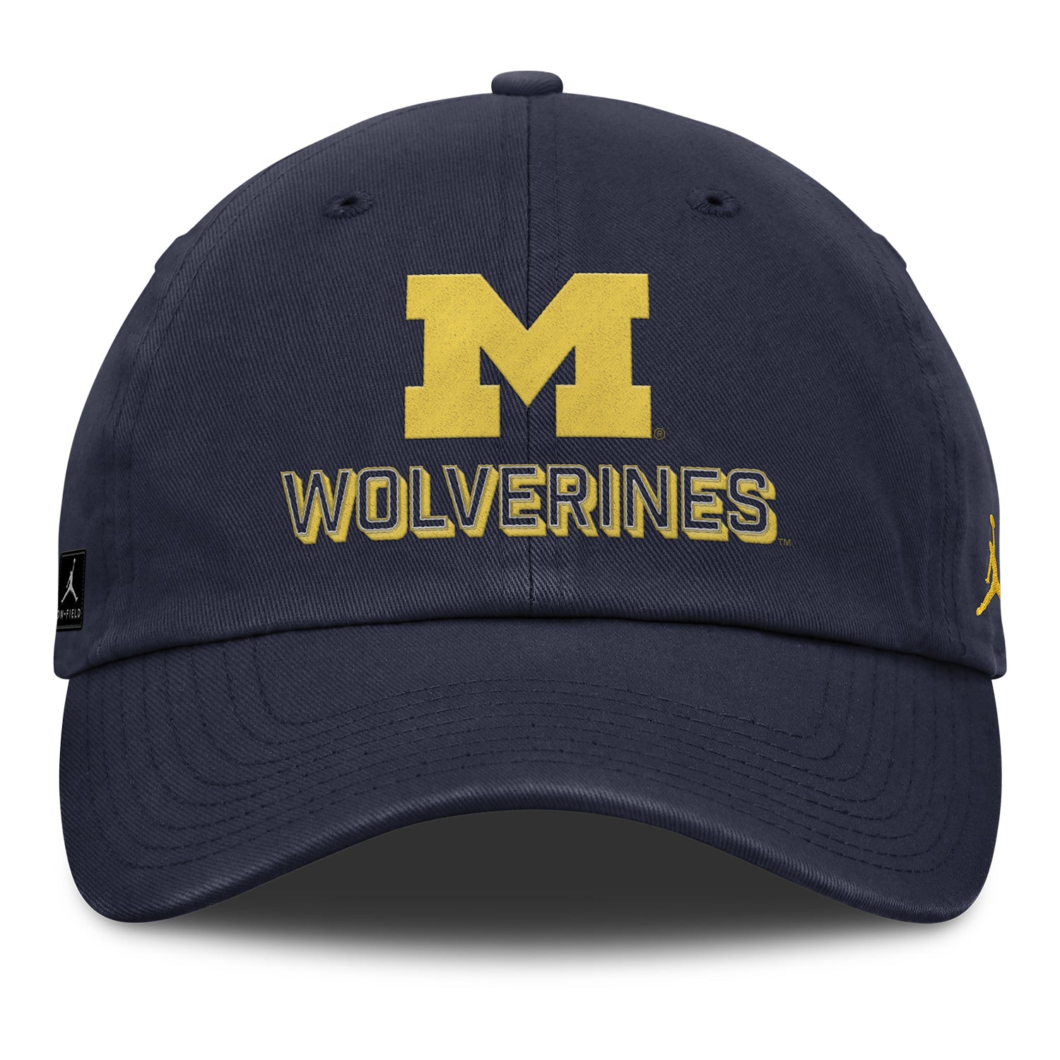 Michigan Wolverines Nike Jordan Navy Unstructured Adjustable Club Hat - Front View