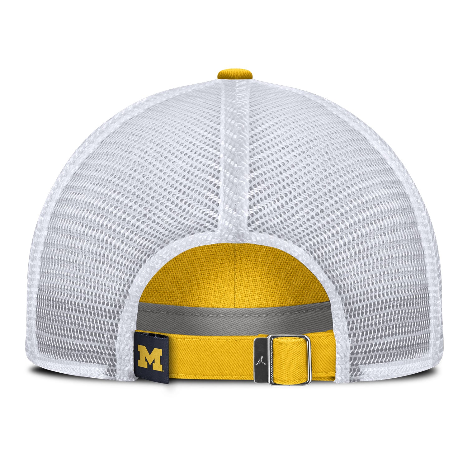 Michigan Wolverines Nike Jordan Yellow Club Trucker Hat - Back View