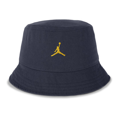 Michigan Wolverines Nike Jordan Navy Apex Bucket Hat - Back View