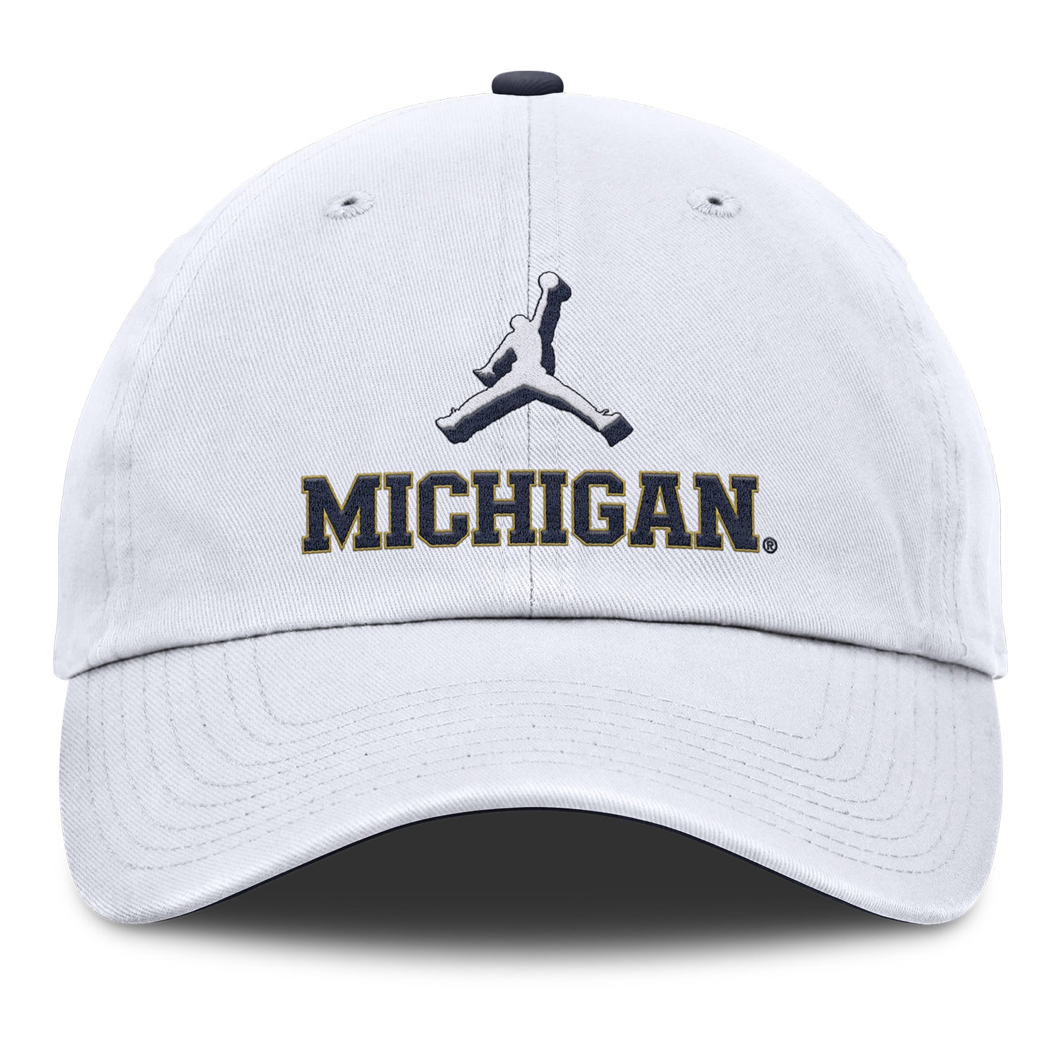 Michigan Wolverines Nike Jordan White Adjustable Primetime