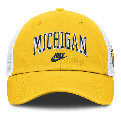 Michigan Wolverines Nike Yellow Legacy Club Trucker Hat - Front View