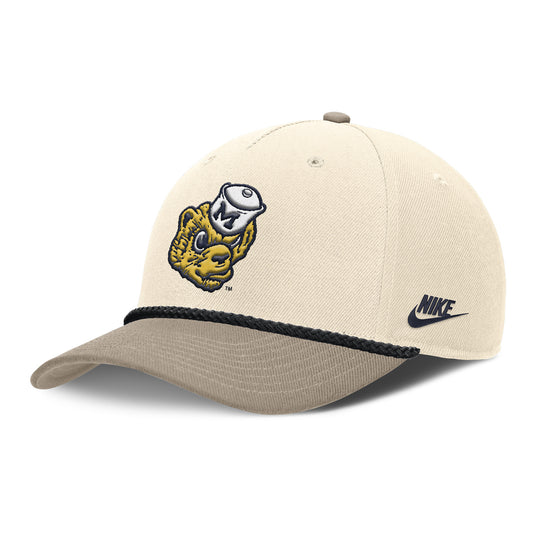 Michigan Wolverines Nike Tan Legacy Adjustable Hat - Front Left View