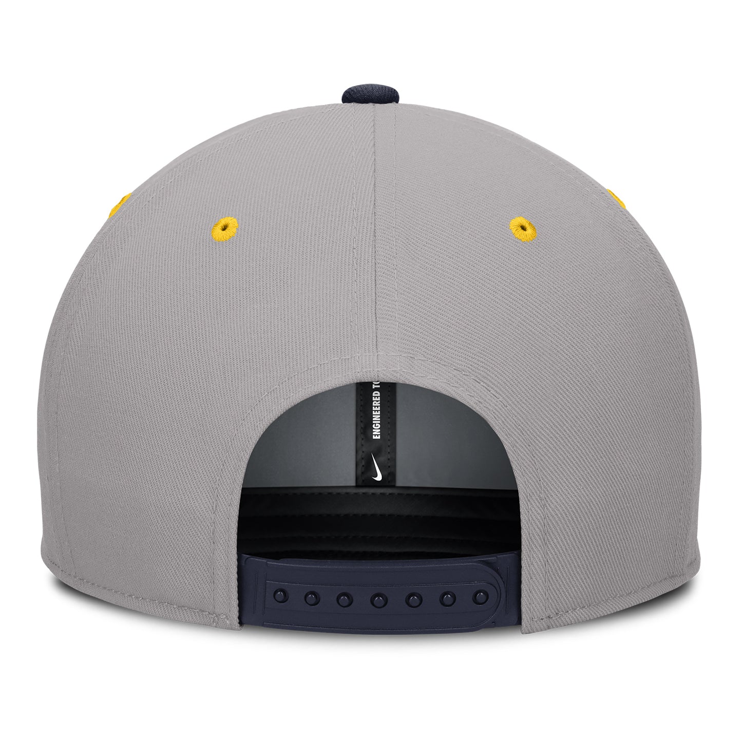 Michigan Wolverines Nike Navy and Grey Snapback Pro Legacy Hat - Back View